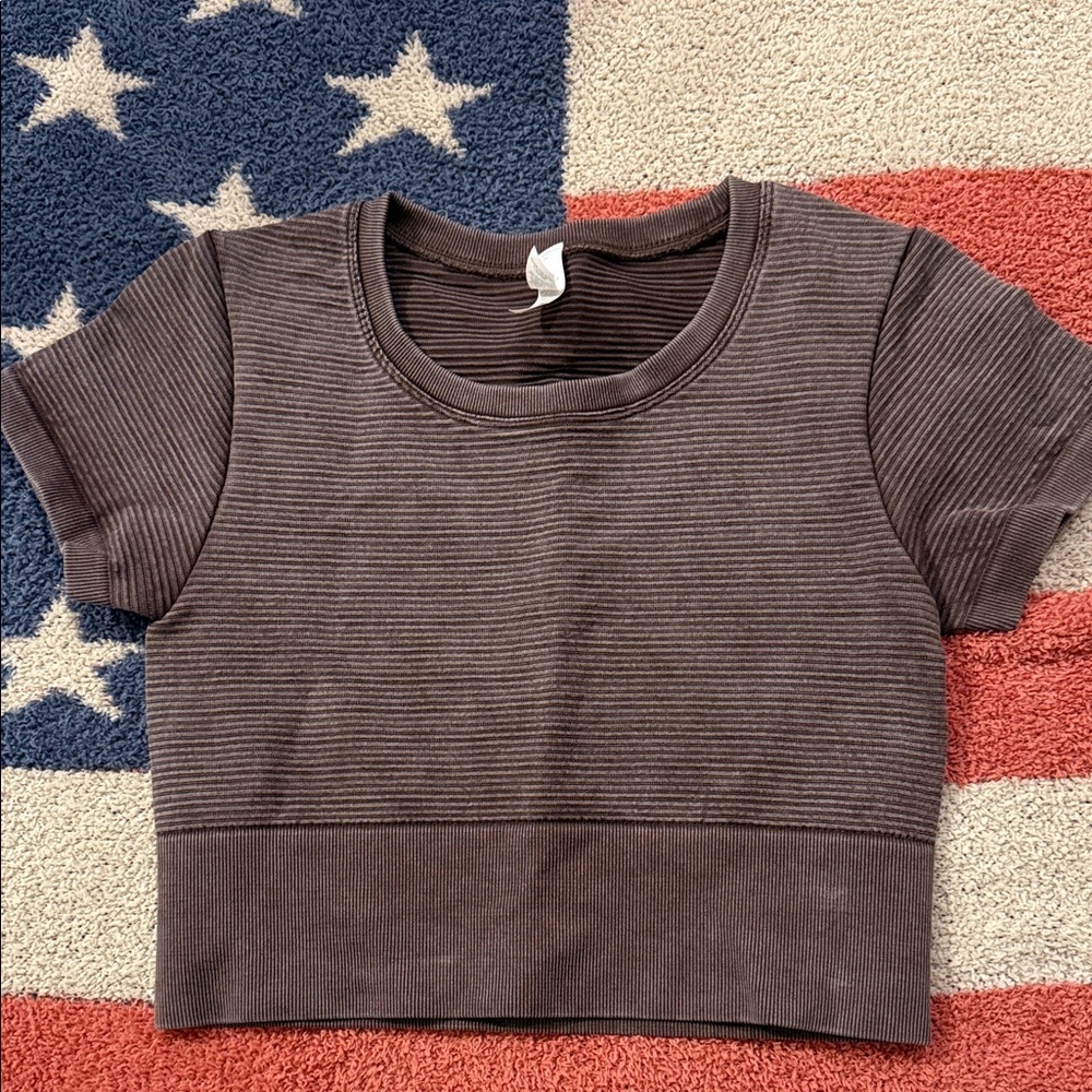 Aerie offline eggplant color stretchy top